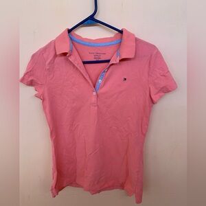 Tommy Hilfiger pink polo shirt